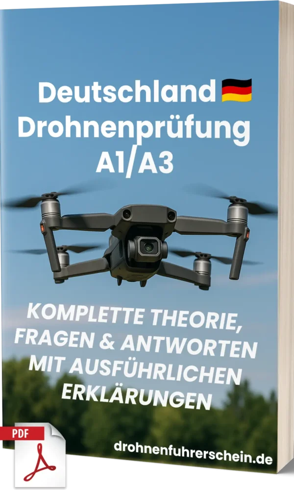 Deutschland A1/A3-Drohnenprüfung – Komplette Theorie, 500+ prüfungsnahe Fragen & Antworten mit ausführlichen Erklärungen – Bild 1
