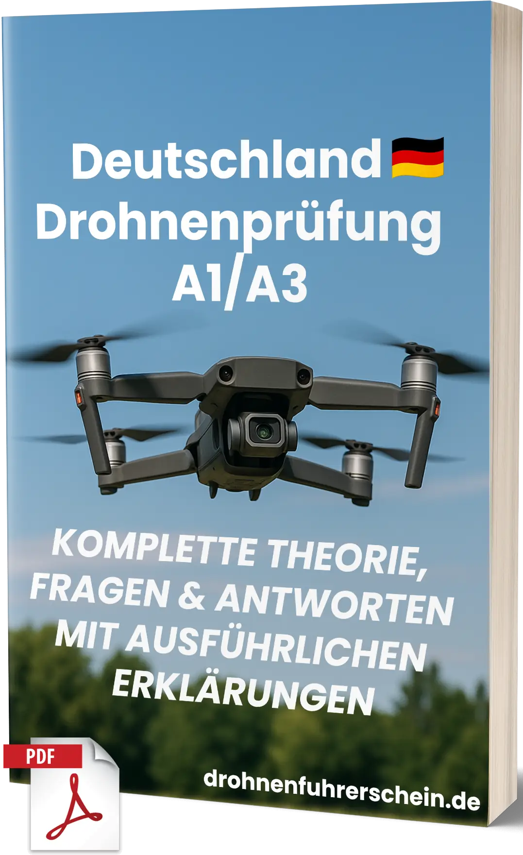 Deutschland A1/A3-Drohnenprüfung – Komplette Theorie, 500+ prüfungsnahe Fragen & Antworten mit ausführlichen Erklärungen – Bild 1