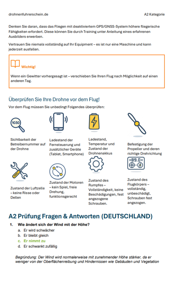 A2 Deutschland Drohnenprüfung – Über 500 echte Fragen, die Ihr Bestehen garantieren – Bild 5